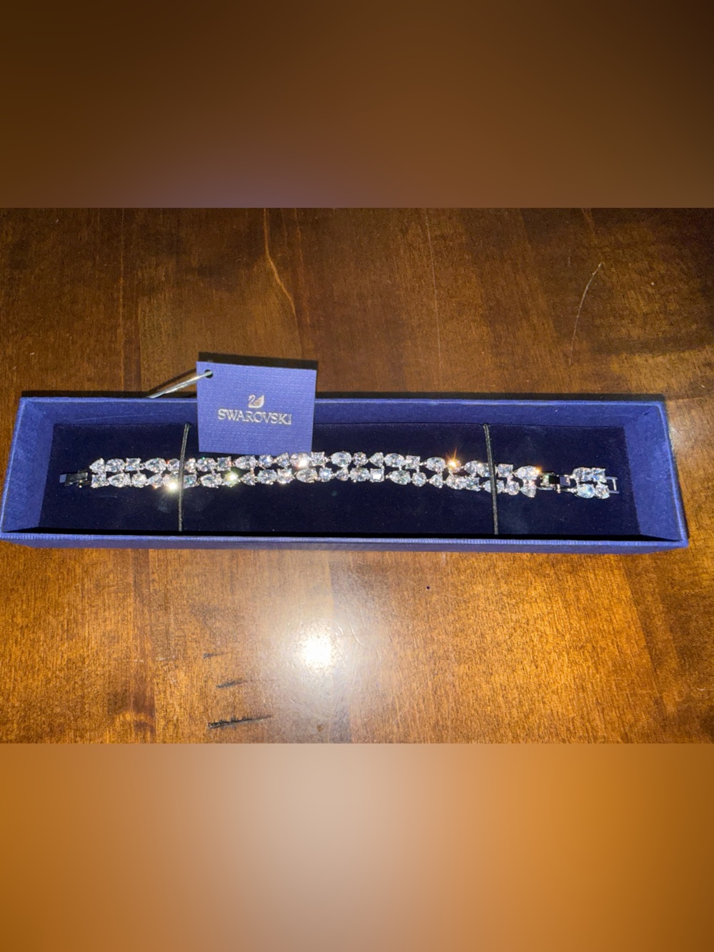 New! Swarovski Tennis Deluxe Mixed-Cut Bracelet | Rhodium Plated Crystal 5562088